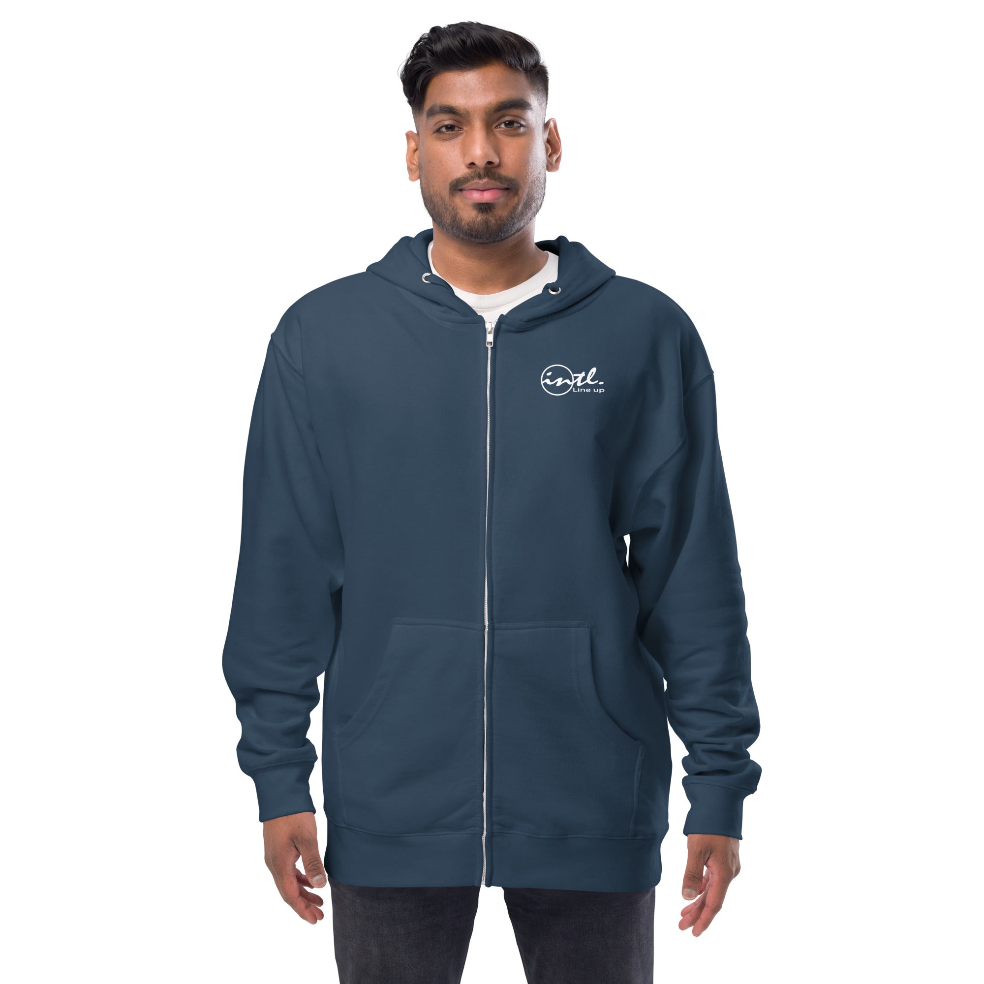INTL LINE UP Unisex Fleece Zip Up Hoodie